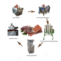 Ligne de production de transformation du cacao, machine automatique de fabrication de masse de liqueur de cacao, broyeur de poudre de cacao, broyeur de fèves de cacao