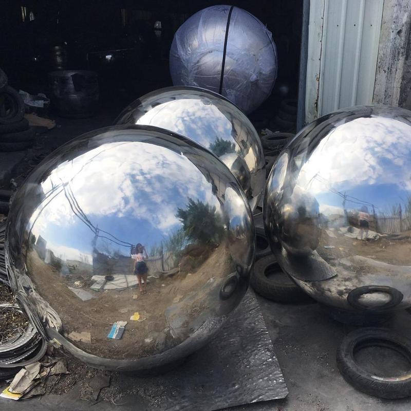Customized Size Garden Metal Spheres Golden