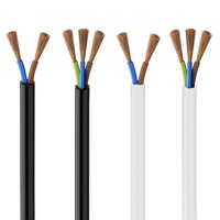 Cable Eléctrico RVV de 2, 3, 4, 5, 6, 7 y 8 Núcleos, 1.5mm2 2.5mm2, Conductor de Cobre, Cable RVV con Aislamiento Suave Negro