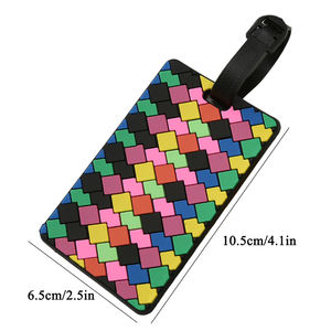 ป้ายกระเป๋าเดินทางพลาสติกพีวีซีนิ่มลายเรขาคณิตใหม่ - Product Image 2