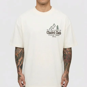 Camiseta Gráfica para Hombre Estilo Y2K, Estampado Gótico Moderno, Algodón Grueso, Estilo Urbano, Hombros Caídos, Corte Holgado - Product Image 2