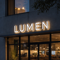 Panneau lumineux LED personnalisé, lettres et chiffres en acrylique rétroéclairé 3D, logo mural en métal pour boutique, bureau, café, bar