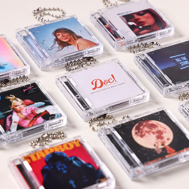 Mini CD Custom Programmable NFC Album Keychain Kpop Photo Print Music CD Case Box