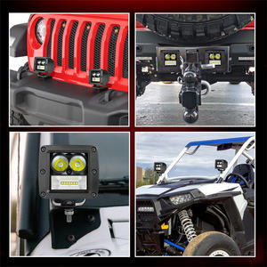 ไฟคอมโบลำแสงสีขาว6000K สว่างเป็นพิเศษไฟ LED สี่เหลี่ยม3นิ้วสำหรับรถยนต์ออฟโรด4x4อุปกรณ์เสริมรถยนต์ - Product Image 6