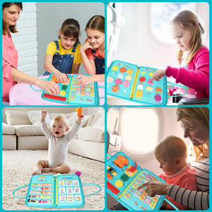 Jouet sensoriel Montessori pour bébé, activité éducative précoce, sac d'<span class=keywords><strong>activités</strong></span> en feutre, jeu de société pour enfants - Product Image 5