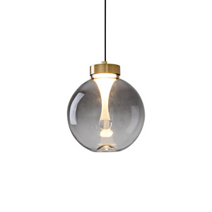 Lustre suspendu LED de style nordique moderne et minimaliste, cadre en fer, sphères en <span class=keywords><strong>verre</strong></span> goutte de pluie, éclairage à lumière chaude - Product Image 5