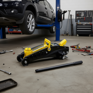 Gato hidráulico de suelo de 2 toneladas de perfil bajo de acero para coches, modelo D0100X307A8 - Product Image 2