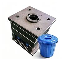 Custom 30L Large Water Bucket Injection Mould With Rhombus Pattern Plastic Pail Mold for Home Use