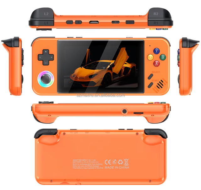 M41 RGB Light Retro Handheld Game Console 4.3 Inch Screen 64GB Support TV Output 20000+ Games Handheld Game Players