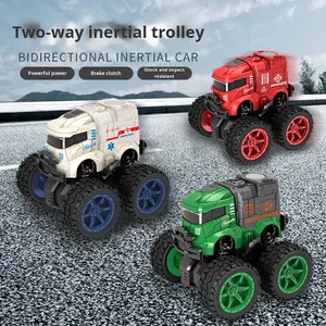 Véhicule d'ingénierie à inertie pour enfants, thème militaire, lutte contre l'incendie, assainissement, propulsion avant, plastique, échelle 1/5, jouet - Product Image 1