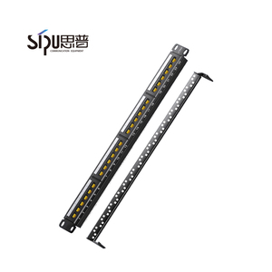 โรงงาน SIPU <span class=keywords><strong>ราคา</strong></span>ดีที่สุด แผงแพทช์พลาสติก <span class=keywords><strong>Cat6</strong></span>/Cat6a <span class=keywords><strong>24</strong></span> พอร์ต RJ45 รองรับบริการ OEM สำหรับตู้เซิร์ฟเวอร์เครือข่ายอุตสาหกรรม - Product Image 1