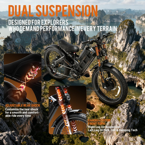 Eahora romeo pro 3 Fat Tire Electric Mountain Bike Bluetooth Smart Display Ebike Off Road <b>Bicycle</b> 300 Lbs Load Capacity - Product Image 5
