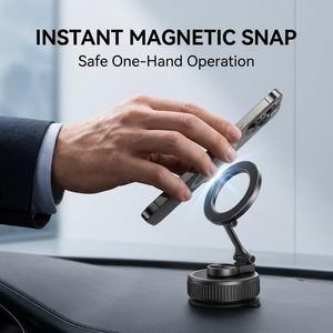 Durable Zinc Alloy Magnetic Phone Holder Vacuum Suction Base Mobile Phone Car Mount for Any Smooth Surface in the Car - Product Image 2