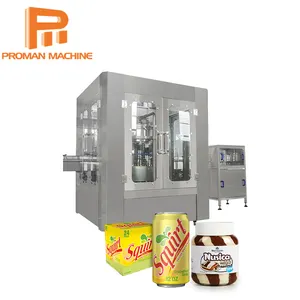 Automatic Can Filling Washing 2in1 Sealing Carton Film Packing Machine for Beverage Production Line