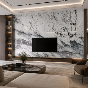 Mugla White Marble Slabs Big Slabs Polished Contemporary Villa Application Calcite Stone Waterproof - Product Image 1
