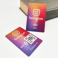 Tarjeta inteligente personalizada Socia Media con código QR, tarjeta de visita NFC de WhatsApp
