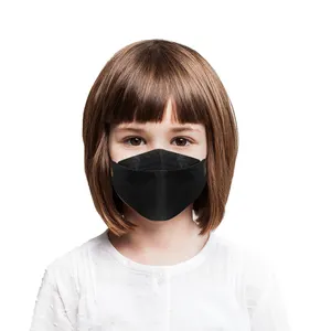 Iyi hammadde 4 katlı tek kullanımlık dokunmamış kumaş katlama kulak askısı of KF94 çocuklar yüz maskesi ayrı ayrı sarılmış