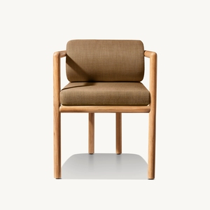 Venta directa de fábrica de <span class=keywords><strong>PALMA</strong></span>, sillón de comedor de teca artesanal excepcional para exteriores nuevo nórdico moderno con cojín grueso impermeable - Product Image 2