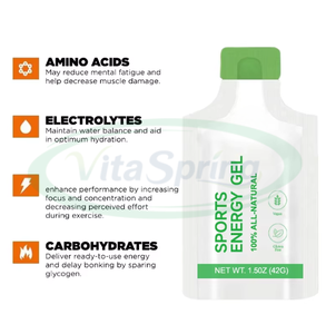 Gel énergétique nutritionnel sportif ASAP OEM pour le cyclisme et la course à pied pour adultes-Marque privée Vitamines acides aminés certifiées halal/casher - Product Image 1
