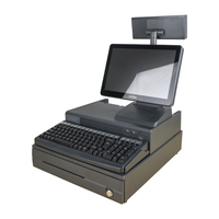 Desktop mesin Pos semua dalam satu mesin kasir dengan laci uang tunai untuk Supermarket/ritel