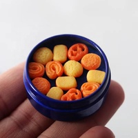 Nouvelle maison de poupée Danise, biscuits danois, boîte en étain bleue, miniature, simulation de nourriture, jouet de jeu DIY, accessoires pour enfants