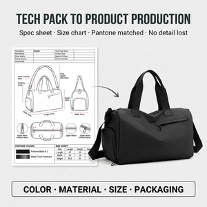 Sacs <span class=keywords><strong>de</strong></span> Sport et <span class=keywords><strong>de</strong></span> Voyage Homme Grande Taille pour Week-end Noir, <span class=keywords><strong>Sac</strong></span> <span class=keywords><strong>de</strong></span> Fitness Oxford Garçons Personnalisable avec Compartiment Humide/Sec et Logo - Product Image 2