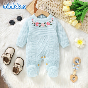 Novedad Mamelucos Tipo Suéter <span class=keywords><strong>de</strong></span> <span class=keywords><strong>Punto</strong></span> Suave para Bebé Recién <span class=keywords><strong>Nacido</strong></span> Marca Mimixiong Ropa Infantil - Product Image 2