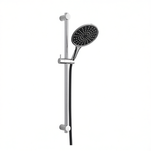 Riel Deslizante Odeon Cromado de 80 cm con Manguera de Ducha de Altura Ajustable para Baño - Product Image 3