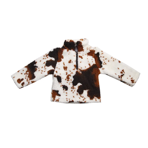 최신 맞춤 제작 겨울 플리스 자켓 체크무늬 플로럴 프린트 패딩 보온 방풍 셰르파 풀오버 아동용 지퍼 자켓 - Product Image 6