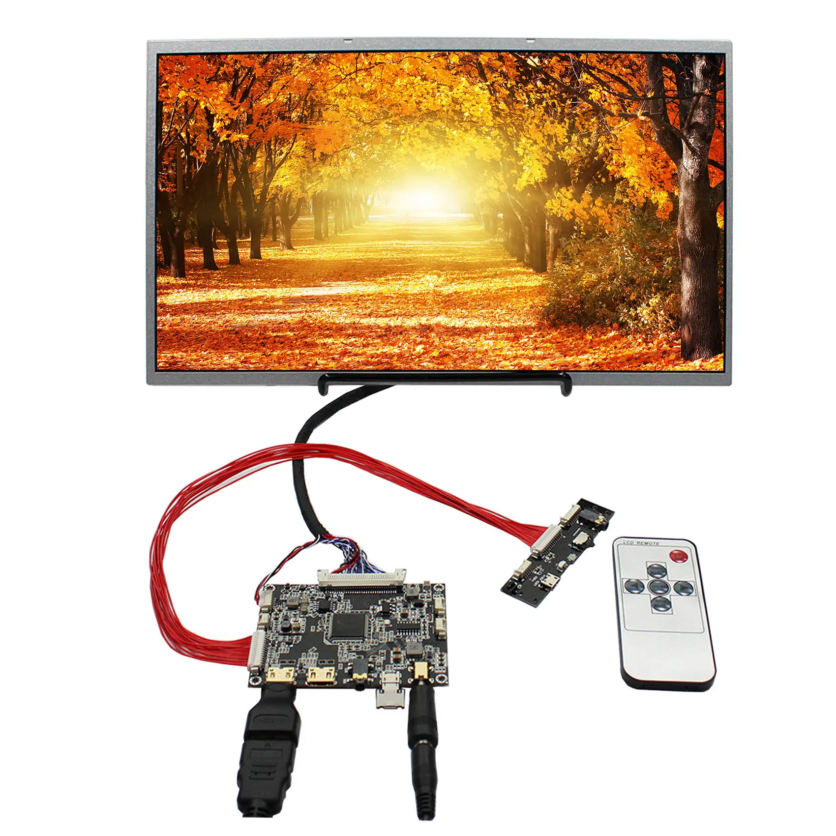 Mikrodenetleyici geliştirme panoları 2Mini Hd Mi kulaklık Lvds 14 "1600X900 evrensel Lcd Panel sırt çantası Lcd reklam ekranı