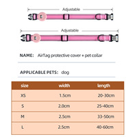 Collier pour chien classique, solide et durable, avec code QR, étanche, avec étui de protection pour AirTag, réfléchissant, anti-explosion, clignotant, en nylon