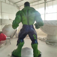 Grande Statue de Géant Vert en Résine Plastique Renforcée de Fibre de Verre, Produit d'Artisanat Personnage de Dessin Animé