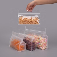 Sachet Doypack Refermable Transparent Givré en Plastique, Avec Fermeture Éclair et Poignée, Disponible
