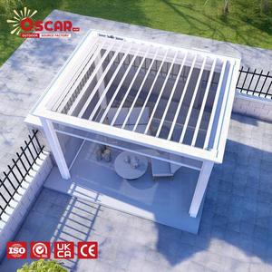 Pérgola Bioclimática Moderna de Aluminio con Lamas Motorizadas, Impermeable y de Bajo Costo para Jardín, Patio o Balcón - Product Image 1
