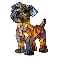 Ornamen Resin YIDA Lampu Malam LED Seri Kucing Anjing Bercahaya Patung Hewan Seni Gaya Kartun Kreatif Dekorasi Rumah Hadiah