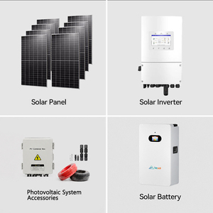 ระบบโซลาร์เซลล์ไฮบริดออฟกริด 5kW 8kW 10kW ชุดโซลาร์เซลล์สำหรับบ้านพักอาศัยพร้อมแบตเตอรี่ LiFePO4 และแผงโซลาร์เซลล์สำหรับใช้ในบ้าน - Product Image 1