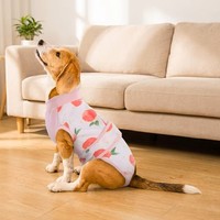 Gilet de Chirurgie Confortable pour Chiens - Mélange de Coton, Motif Fruits Mignons, Lavable en Machine, Toutes Saisons