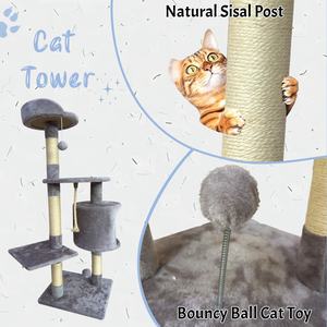 Grosir multi-tingkat Modern besar kucing peliharaan memanjat bingkai Kondominium kucing mewah pohon menara untuk dalam ruangan - Product Image 5