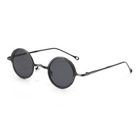 Gafas de Sol Polarizadas de Metal para Mujer, Estilo Punk, Montura Redonda Retro, Estilo Europeo Americano, Tendencia Urbana, 9021