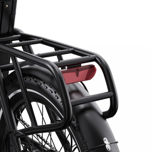 Vélo électrique pliable mini à pneus larges, 7 vitesses, moteur sans balais, suspension de fourche avant, conduite plus confortable sur les chemins accidentés - Product Image 5