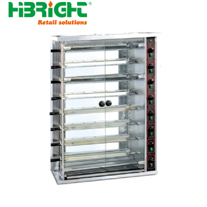 Haute qualité Highbright Commercial acier inoxydable électrique/gaz rôtisserie poulet gril Auto-rotation torréfaction Restaurants hôtels - Product Image 6