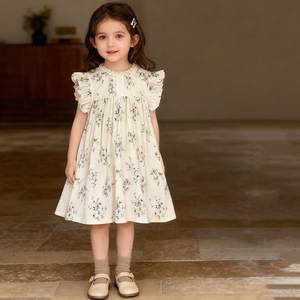 <span class=keywords><strong>Vestido</strong></span> <span class=keywords><strong>de</strong></span> Verano <span class=keywords><strong>para</strong></span> Niñas <span class=keywords><strong>de</strong></span> 2 a 7 Años, Manga Abullonada, Estampado Floral, Estilo Vintage, Ropa Casual <span class=keywords><strong>para</strong></span> Fiestas, <span class=keywords><strong>Vestido</strong></span> Infantil - Product Image 1