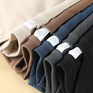 <span class=keywords><strong>Felpa</strong></span> Girocollo in Spugna Pesante 380g Stile Americano, <span class=keywords><strong>Tendenza</strong></span> Giovanile Autunno Inverno, Cotone Pettinato, Manica Lunga, Tinta Unita Grigio Chiaro XXS - Product Image 2