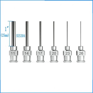 Agujas Dispensadoras <span class=keywords><strong>de</strong></span> Fluidos <span class=keywords><strong>de</strong></span> Acero Inoxidable con Punta Roma <span class=keywords><strong>de</strong></span> 1/4, 1/2, 1, 1 1/2, 2 Pulgadas, Calibre 8 ~ <span class=keywords><strong>30</strong></span> - Product Image 2