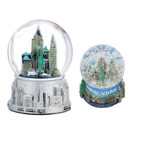 Personnalisé 3D Résine Artisanat Londres Paris New York Los Angeles Munich Monument Bâtiment Boule à Neige Décoratif Réfrigérateur Aimant Souvenirs