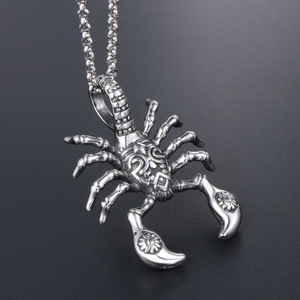 Collar con Colgante de Escorpión en Acero Inoxidable, Diseño de Insecto del Zodiaco, Joyería para Hombre SP471 - Product Image 2