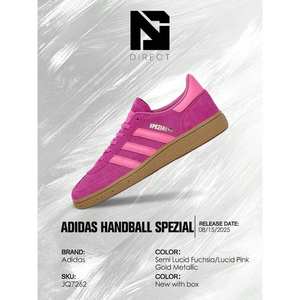 Adidas Handball Spezial Semi Lucid Fuchsia Lucid Pink Gold Metallic (Mujer) Zapatillas Deportivas para Mujer - Product Image 4