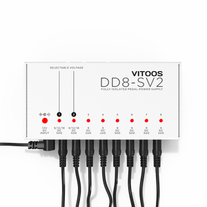 Pédale d'effets VITOOS DD8-SV2 ISO8, mise à niveau, alimentation, filtre entièrement isolé, réduction du bruit de ripple, effet numérique haute puissance - Product Image 1