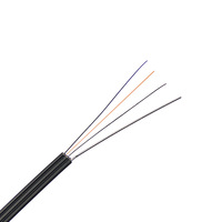 FTTH kabel Drop datar tahan api, 2 Core G657A1 kawat serat optik GJYXCH Cable 1KM 2KM kabel Drop