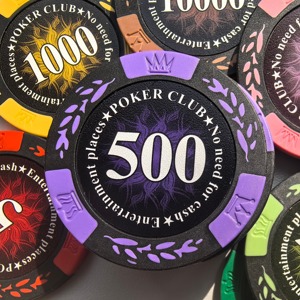 Lot de jetons de poker de luxe style Monte Carlo 14g en argile, avec étui durable pour jetons de casino et plateau de sublimation personnalisé en usine - Product Image 4